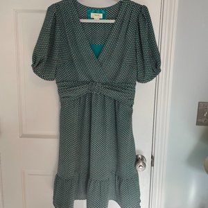 Maeve by Anthropologie Size 8 Women's Green Blue Dress with Flowers